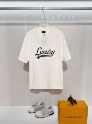 발렌시아가 BALENCIAGA 프리미엄 심플 자수 남녀 라운드 반팔 티