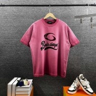 발렌시아가 BALENCIAGA 트렌드 레터링 구제 워싱 남녀 라운드 반팔 티