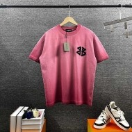발렌시아가 BALENCIAGA 트렌드 레터링 구제 워싱 남녀 라운드 반팔 티