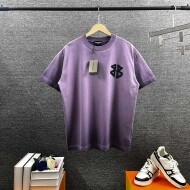 발렌시아가 BALENCIAGA 트렌드 레터링 구제 워싱 남녀 라운드 반팔 티