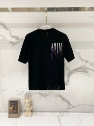 아미리 AMIRI 로고 패턴 모던 캐주얼 반팔 티