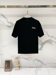 발렌시아가 BALENCIAGA 클래식 로고 자수 캐주얼 반팔 티