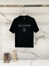 발망 BALMAIN 클래식 로고 캐주얼 반팔 티셔츠 남녀 공용
