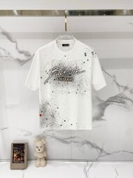 발망 BALMAIN 트렌디한 디자인 감각의 패턴 반팔티셔츠 남녀공용