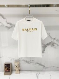 발망 BALMAIN 로고 패턴 디자인 트렌드 반팔 티셔츠 남녀 공용