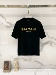 발망 BALMAIN 로고 패턴 디자인 트렌드 반팔 티셔츠 남녀 공용