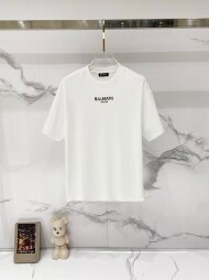 발망 BALMAIN 로고 패턴 디자인 트렌드 반팔 티셔츠 남녀 공용