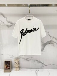 발망 BALMAIN 로고 패턴 디자인 트렌드 반팔 티셔츠 남녀 공용