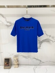 발망 BALMAIN 로고 패턴 디자인 트렌드 반팔 티셔츠 남녀 공용