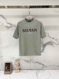 발망 BALMAIN 로고 패턴 디자인 트렌드 반팔 티셔츠 남녀 공용