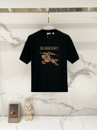 버버리 BURBERRY 로고 클래식 군마 우븐 자수 반팔 티 남녀 공용