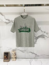 버버리 BURBERRY 클래식 로고 플라워 프린트 반팔 티셔츠 남녀 공용