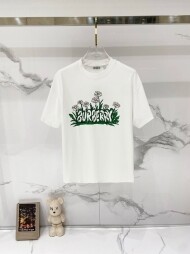 버버리 BURBERRY 클래식 로고 플라워 프린트 반팔 티셔츠 남녀 공용