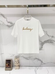 버버리 BURBERRY 클래식 로고 전판 자수 반팔 티셔츠 남녀 공용