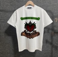 크롬하츠 Chrome Hearts 신상 하트 프린트 트렌드 남녀 라운드 반팔 티