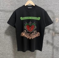 크롬하츠 Chrome Hearts 신상 하트 프린트 트렌드 남녀 라운드 반팔 티