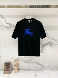 버버리 BURBERRY 클래식 로고 자수 캐주얼 반팔 티셔츠 남녀 공용