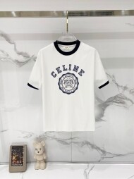 셀린느 CELINE 클래식 로고 캐주얼 반팔 티셔츠 남녀 공용