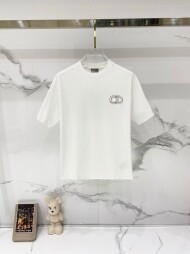 디올 DIOR 로고 클래식 디자인 캐주얼 반팔 티셔츠 남녀 공용