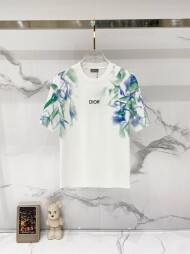 디올 DIOR 로고 클래식 디자인 캐주얼 반팔 티셔츠 남녀 공용