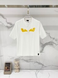 펜디 FENDI 로고 클래식 심플 캐주얼 반팔 티셔츠 남녀 공용