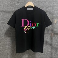 디올 DIOR 컬러 영문 프린트 패션 라운드넥 커플 반팔 티