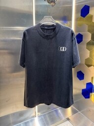 디올 DIOR 데미지 워싱 구제 라운드 커플 반팔 티