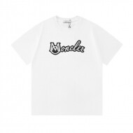 몽클레르 MONCLER 레터링 자수 캐주얼 컴포트 라운드 커플 반팔 티