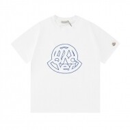 몽클레르 MONCLER 레터링 자수 캐주얼 컴포트 라운드 커플 반팔 티