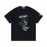 몽클레르 MONCLER 패션 프린트 데일리 라운드 커플 반팔 티