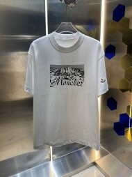 몽클레르 MONCLER 패션 프린트 데일리 라운드 커플 반팔 티