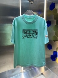 몽클레르 MONCLER 패션 프린트 데일리 라운드 커플 반팔 티