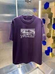 몽클레르 MONCLER 패션 프린트 데일리 라운드 커플 반팔 티