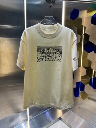 몽클레르 MONCLER 패션 프린트 데일리 라운드 커플 반팔 티