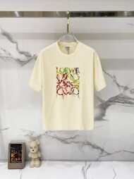 로에베 LOEWE 로고 트렌드 디자인 캐주얼 반팔 티셔츠 남녀 공용
