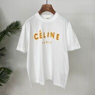 셀린느 CELINE 레터링 프린트 캐주얼 순면 라운드 남녀 반팔 티