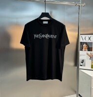 생로랑 Saint Laurent 캐주얼 심플 컴포트 순면 라운드 남녀 반팔 티