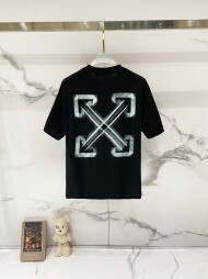 오프화이트 OFF WHITE 로고 패턴 트렌드 캐주얼 반팔 티셔츠 남녀 공용