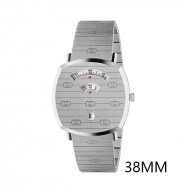 구찌 YA157410 Grip Quartz White Dial Auto Ladies Watch