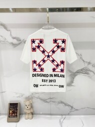 오프화이트 OFF WHITE 로고 패턴 트렌드 캐주얼 반팔 티셔츠 남녀 공용