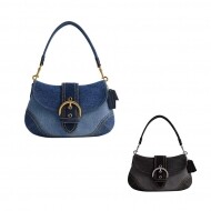 COACH 코치 CR737 소호 플랩백 데님 블루 아울렛