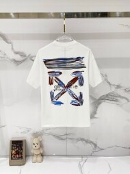 오프화이트 OFF WHITE 로고 패턴 트렌드 캐주얼 반팔 티셔츠 남녀 공용