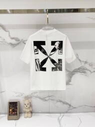오프화이트 OFF WHITE 로고 패턴 트렌드 캐주얼 반팔 티셔츠 남녀 공용