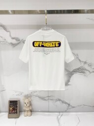 오프화이트 OFF WHITE 로고 패턴 트렌드 캐주얼 반팔 티셔츠 남녀 공용