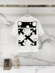 오프화이트 OFF WHITE 로고 패턴 트렌드 캐주얼 반팔 티셔츠 남녀 공용