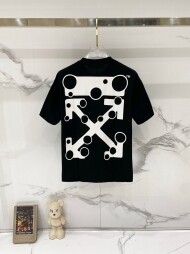 오프화이트 OFF WHITE 로고 패턴 트렌드 캐주얼 반팔 티셔츠 남녀 공용