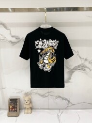 오프화이트 OFF WHITE 로고 패턴 트렌드 캐주얼 반팔 티셔츠 남녀 공용