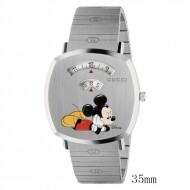 구찌 x 디즈니 그립 YA157419 38mm 스테인리스 스틸 케이스 미키 마우스와