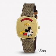 구찌 디즈니 x 그립 35mm 남녀공용 시계 YA157420 레어