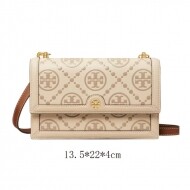 TORY BURCH 토리버치 티 모노그램 contrast embossed 미니 백 90776new-cream